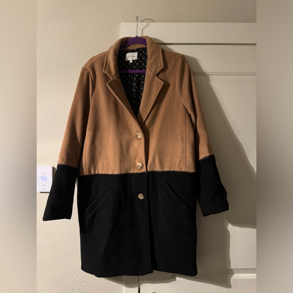 Bohme Tan and Black Trench Coat